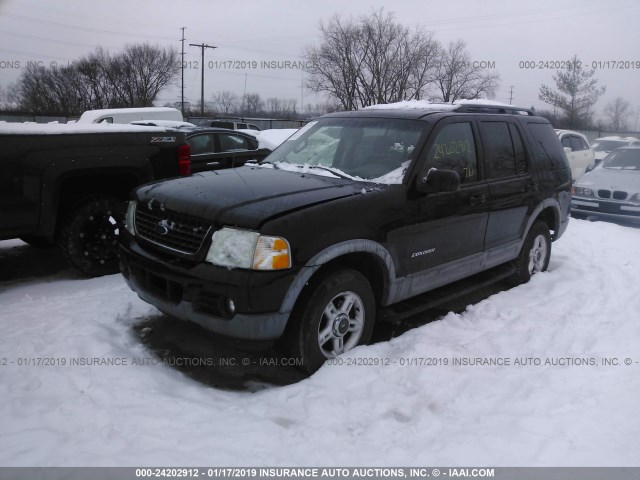 1FMZU63K52ZC62764 - 2002 FORD EXPLORER XLT BLACK photo 2