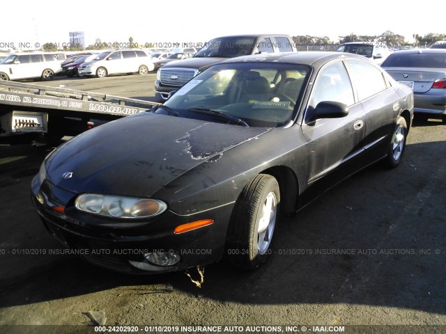 1G3GR64H414153708 - 2001 OLDSMOBILE AURORA BLACK photo 2