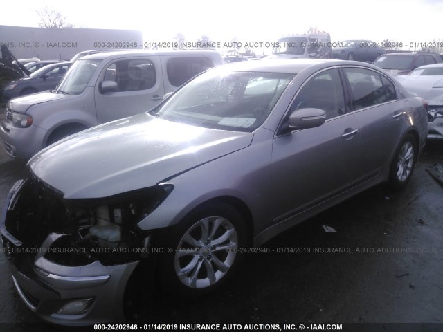 KMHGC4DD9CU177388 - 2012 HYUNDAI GENESIS 3.8L GRAY photo 2