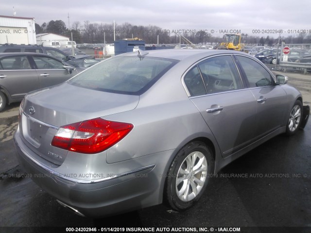 KMHGC4DD9CU177388 - 2012 HYUNDAI GENESIS 3.8L GRAY photo 4