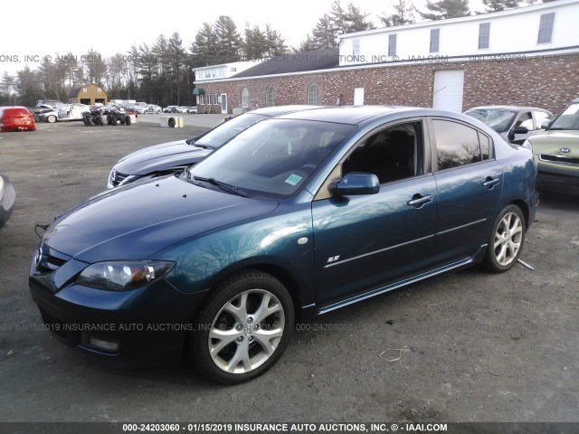 JM1BK323481830871 - 2008 MAZDA 3 S BLUE photo 2