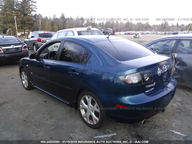 JM1BK323481830871 - 2008 MAZDA 3 S BLUE photo 3