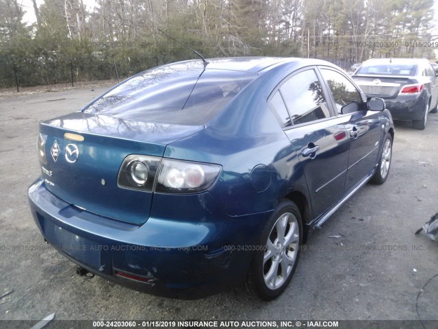 JM1BK323481830871 - 2008 MAZDA 3 S BLUE photo 4