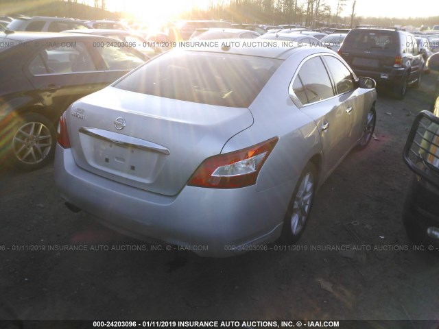 1N4AA5AP8AC853875 - 2010 NISSAN MAXIMA S/SV SILVER photo 4