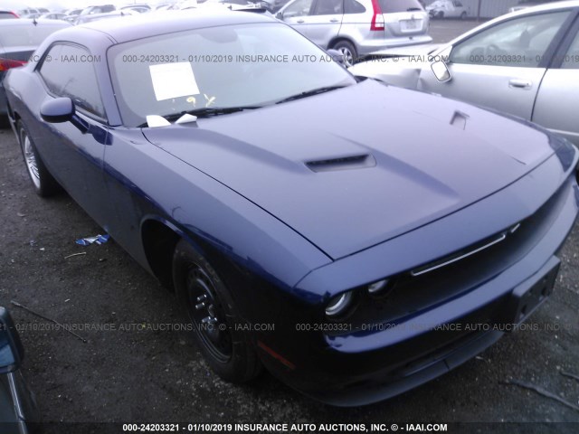 2C3CDZAG8FH811491 - 2015 DODGE CHALLENGER SXT BLUE photo 1