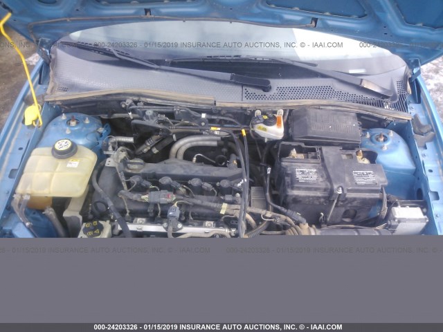 1FAFP34N77W352762 - 2007 FORD FOCUS ZX4/S/SE/SES BLUE photo 10