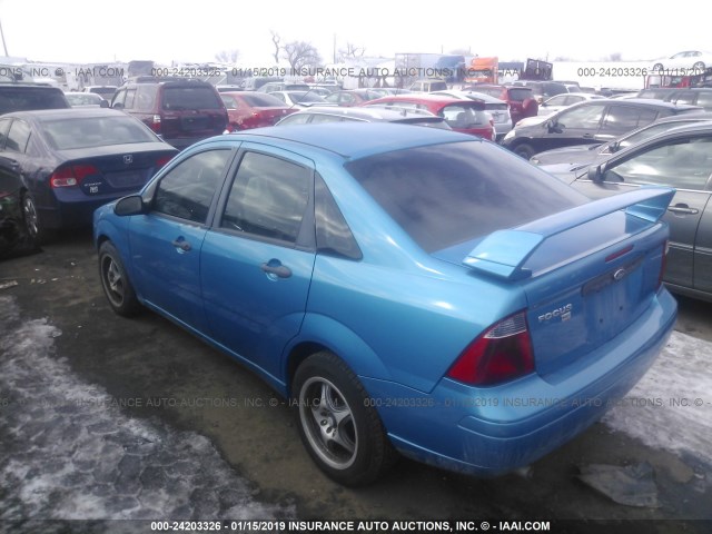 1FAFP34N77W352762 - 2007 FORD FOCUS ZX4/S/SE/SES BLUE photo 3