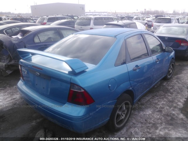 1FAFP34N77W352762 - 2007 FORD FOCUS ZX4/S/SE/SES BLUE photo 4