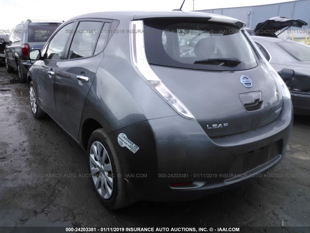 1N4AZ0CP2GC310281 - 2016 NISSAN LEAF S GRAY photo 3