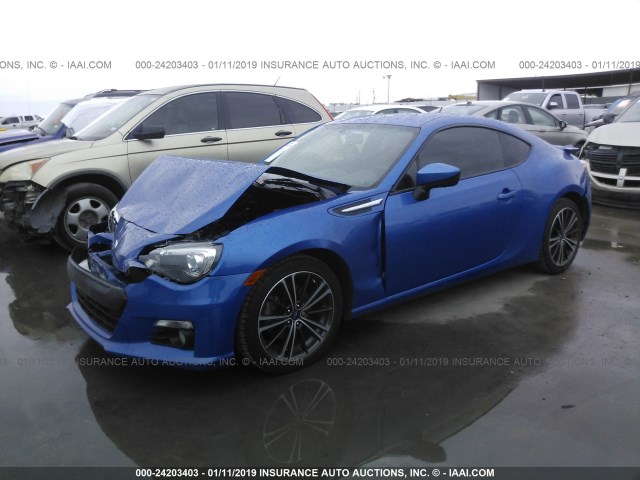 JF1ZCAC18E8601387 - 2014 SUBARU BRZ 2.0 LIMITED BLUE photo 2