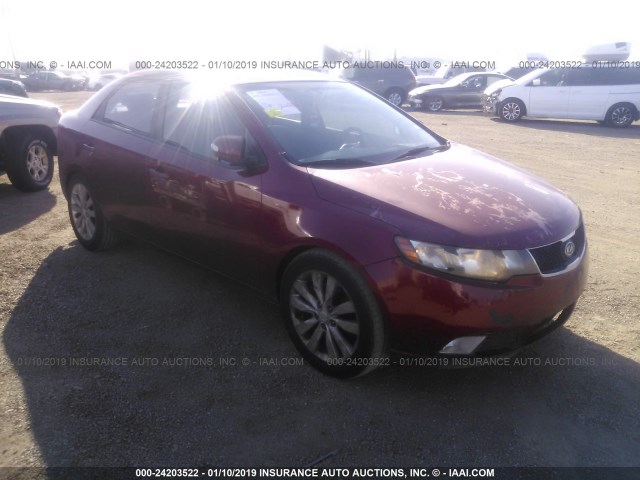 KNAFW4A34A5067954 - 2010 KIA FORTE SX MAROON photo 1