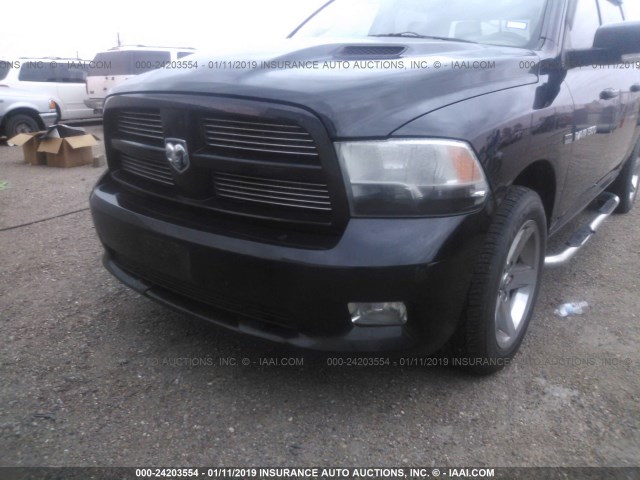 1C6RD6MT5CS159647 - 2012 DODGE RAM 1500 SPORT BLACK photo 6