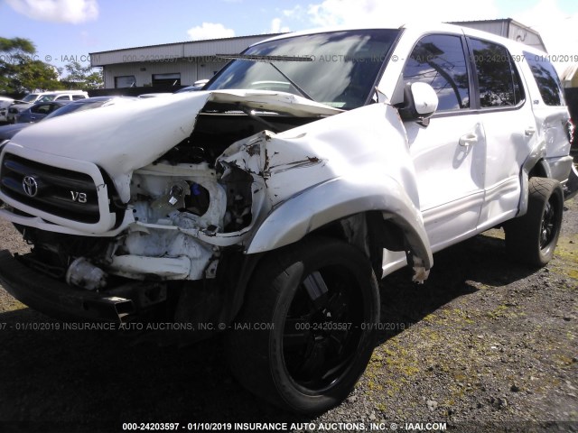 5TDZT34A03S164658 - 2003 TOYOTA SEQUOIA SR5 WHITE photo 6