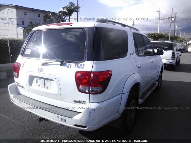 5TDZT34A57S291654 - 2007 TOYOTA SEQUOIA SR5 WHITE photo 4