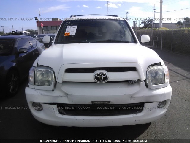 5TDZT34A57S291654 - 2007 TOYOTA SEQUOIA SR5 WHITE photo 6