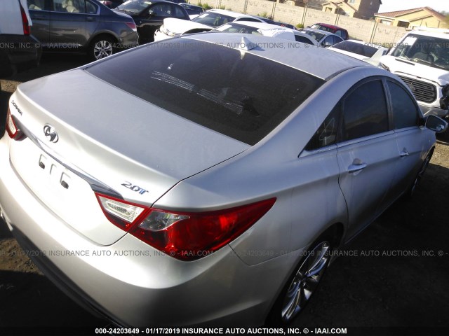 5NPEC4AB5BH202066 - 2011 HYUNDAI SONATA SE/LIMITED SILVER photo 4