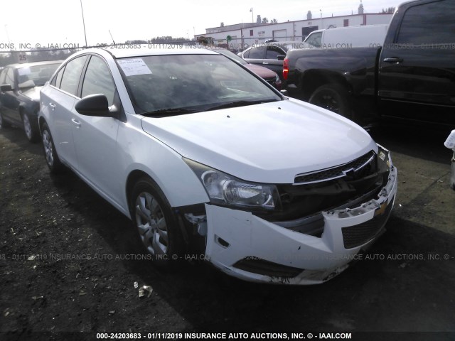 1G1PC5SH1C7104832 - 2012 CHEVROLET CRUZE LS WHITE photo 1