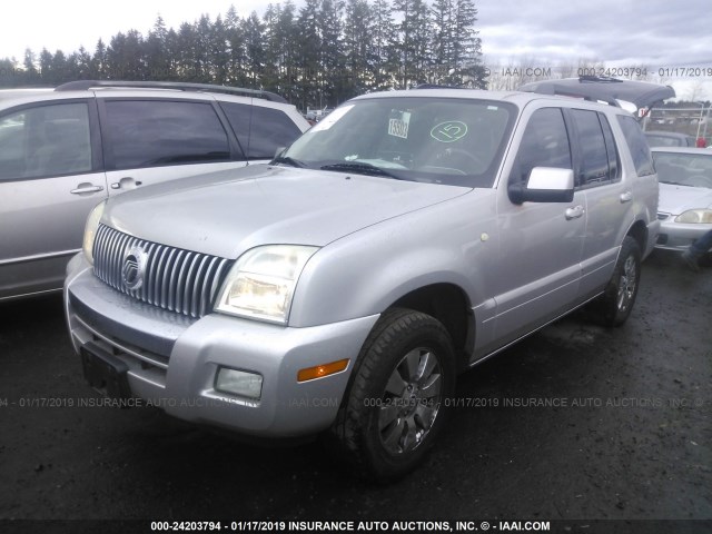 4M2EU47E76UJ24314 - 2006 MERCURY MOUNTAINEER LUXURY SILVER photo 2