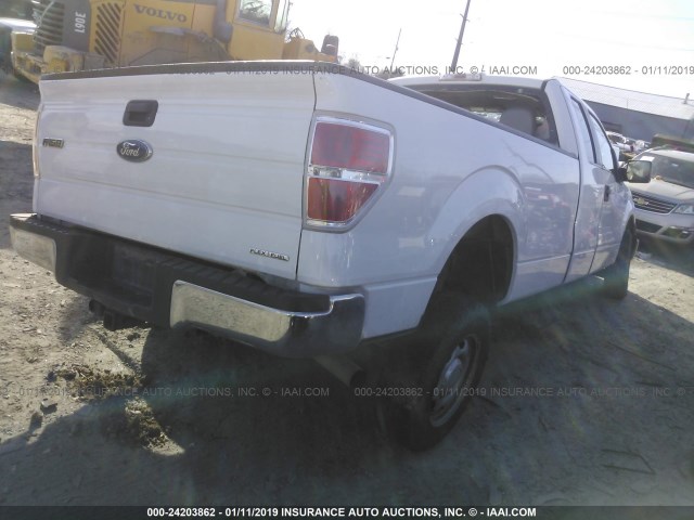 1FTFX1EF9EKF17799 - 2014 FORD F150 SUPER CAB WHITE photo 4