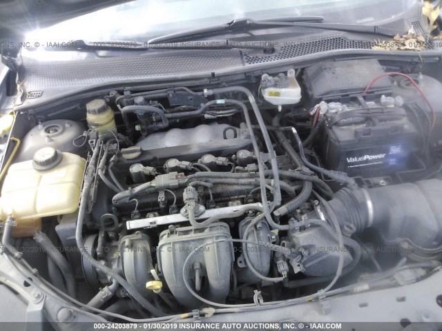 1FAFP34N25W272329 - 2005 FORD FOCUS ZX4 GRAY photo 10
