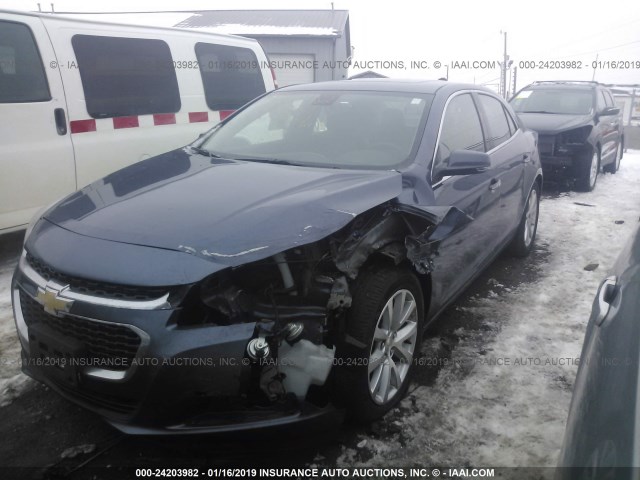 1G11H5SL1EF164274 - 2014 CHEVROLET MALIBU LTZ Navy photo 2