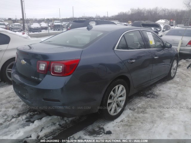 1G11H5SL1EF164274 - 2014 CHEVROLET MALIBU LTZ Navy photo 4