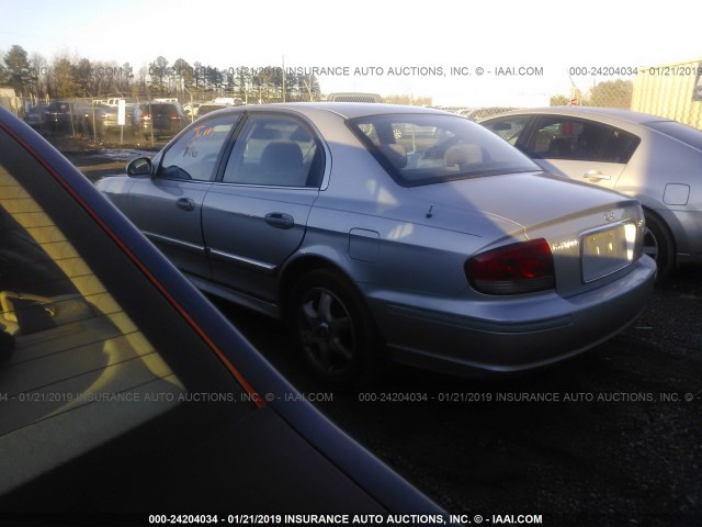 KMHWF35H35A163733 - 2005 HYUNDAI SONATA GLS/LX SILVER photo 3