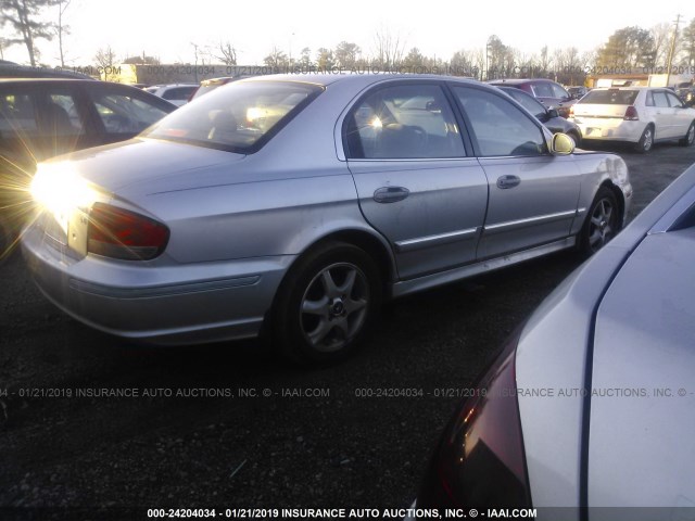 KMHWF35H35A163733 - 2005 HYUNDAI SONATA GLS/LX SILVER photo 4