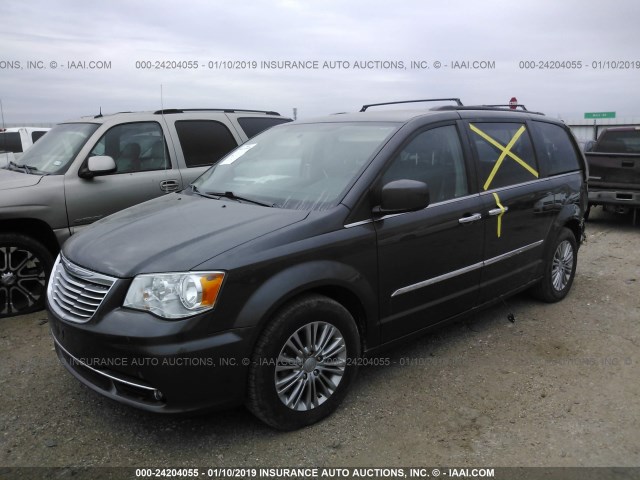 2C4RC1CG0GR212412 - 2016 CHRYSLER TOWN & COUNTRY TOURING L GRAY photo 2