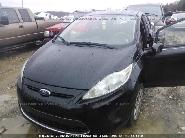 3FADP4EJ8BM189783 - 2011 FORD FIESTA SE BLACK photo 2