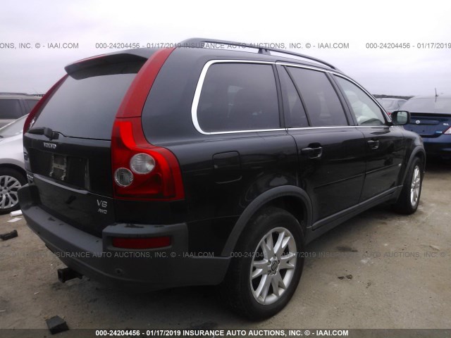 YV1CZ852851184742 - 2005 VOLVO XC90 V8 BLACK photo 4