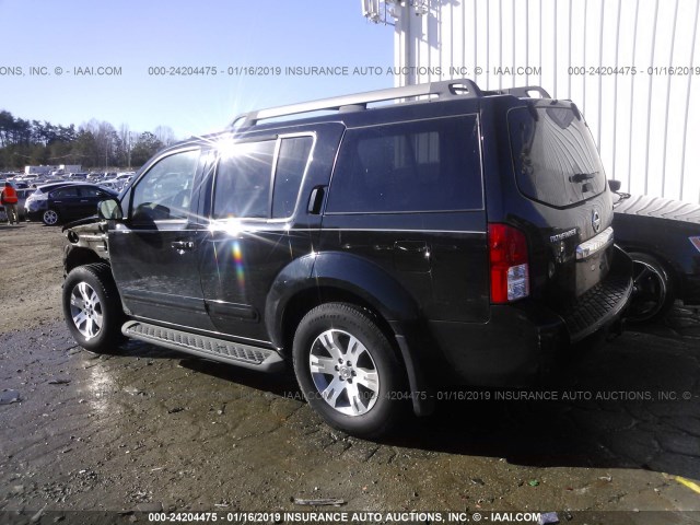 5N1AR1NB8AC627342 - 2010 NISSAN PATHFINDER S/LE/SE BLACK photo 3