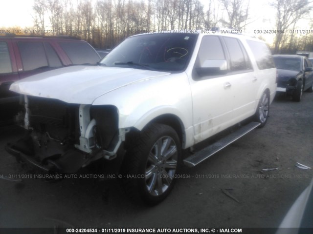 1FMJK2A58AEA81155 - 2010 FORD EXPEDITION EL LIMITED WHITE photo 2