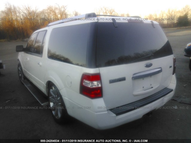 1FMJK2A58AEA81155 - 2010 FORD EXPEDITION EL LIMITED WHITE photo 3