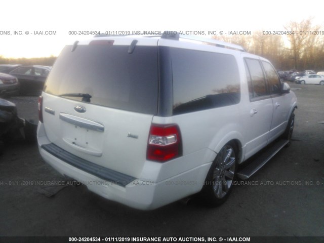 1FMJK2A58AEA81155 - 2010 FORD EXPEDITION EL LIMITED WHITE photo 4