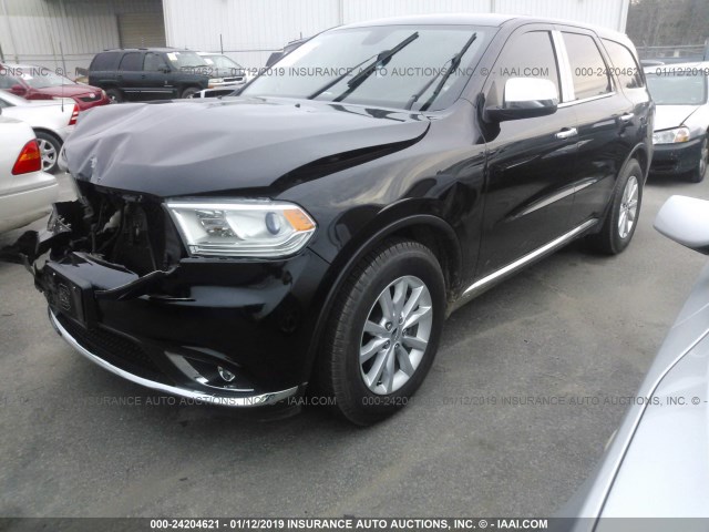 1C4RDHAG0EC291790 - 2014 DODGE DURANGO SXT BLACK photo 2