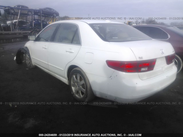 1HGCM66505A027547 - 2005 HONDA ACCORD EX WHITE photo 3