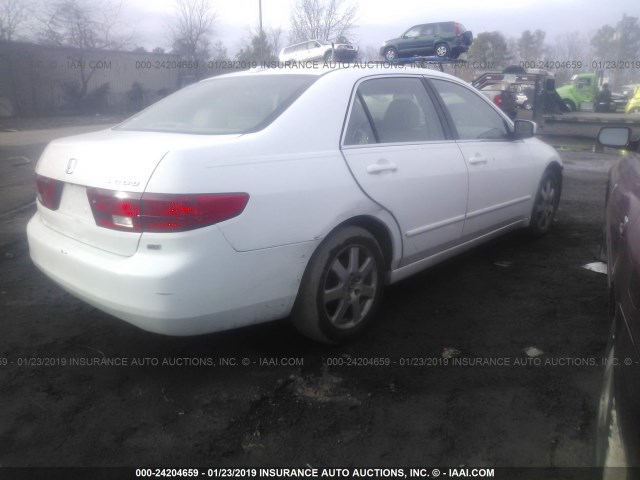 1HGCM66505A027547 - 2005 HONDA ACCORD EX WHITE photo 4