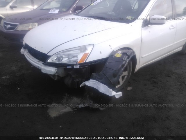 1HGCM66505A027547 - 2005 HONDA ACCORD EX WHITE photo 6