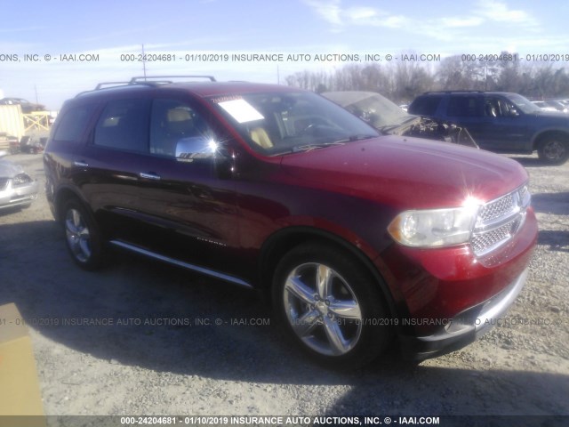 1D4SD5GT5BC592459 - 2011 DODGE DURANGO CITADEL MAROON photo 1