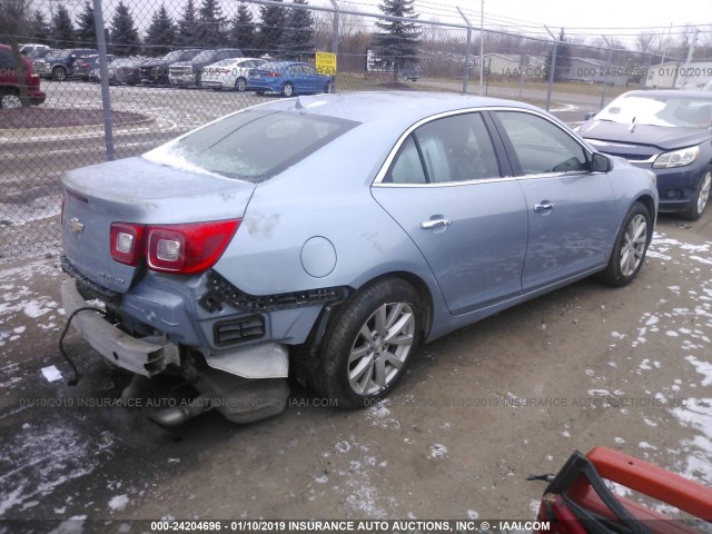 1G11H5SA7DU131112 - 2013 CHEVROLET MALIBU LTZ Light Blue photo 4