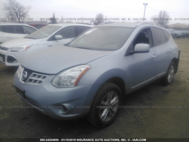 JN8AS5MV1CW387780 - 2012 NISSAN ROGUE S/SV TEAL photo 2