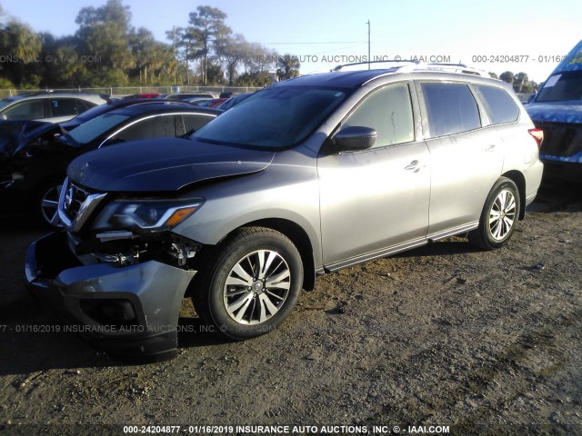 5N1DR2MN3HC912183 - 2017 NISSAN PATHFINDER S/SV/SL/PLATINUM GRAY photo 2