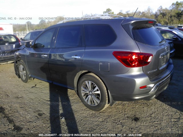 5N1DR2MN3HC912183 - 2017 NISSAN PATHFINDER S/SV/SL/PLATINUM GRAY photo 3