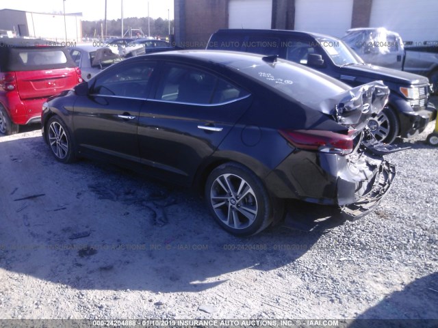 5NPD84LF1HH061048 - 2017 HYUNDAI ELANTRA SE/VALUE/LIMITED BLACK photo 3