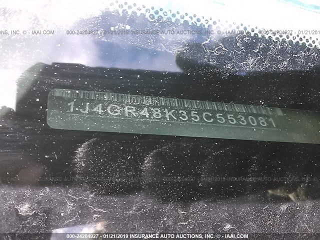 1J4GR48K35C553081 - 2005 JEEP GRAND CHEROKEE LAREDO/COLUMBIA/FREEDOM 黑色 照片 9