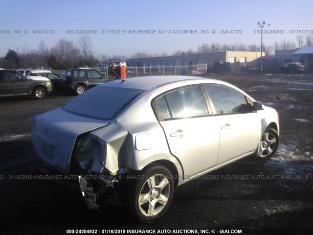 3N1AB61E98L724203 - 2008 NISSAN SENTRA 2.0/2.0S/2.0SL SILVER photo 4