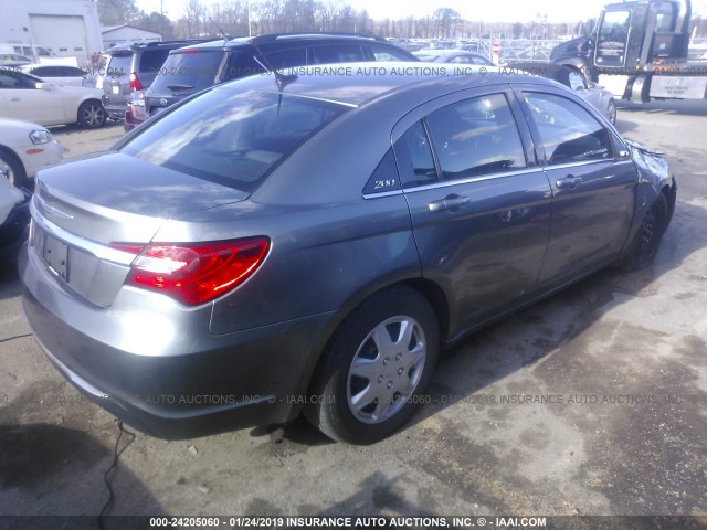 1C3CCBAG4DN736500 - 2013 CHRYSLER 200 LX GRAY photo 4