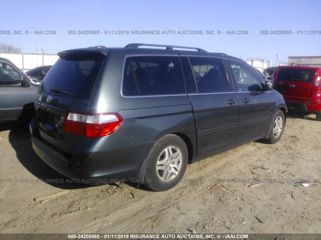 5FNRL38796B055560 - 2006 HONDA ODYSSEY EXL GRAY photo 4