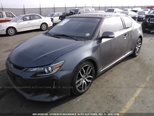 JTKJF5C75E3081455 - 2014 TOYOTA SCION TC ნაცრისფერი ფოტო 2